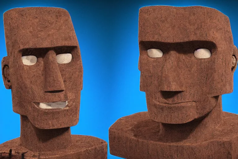 Image similar to jerma 9 8 5 is an moai, jerma 9 8 5 face on a moai, jerma moai, jerma, epic wallpaper trending on artstation, highly detailed digital artwork