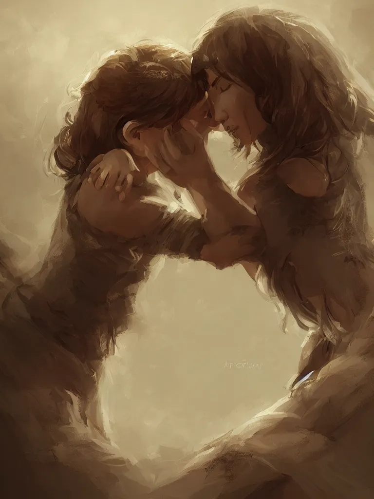 Image similar to tenderness by arcane concept artists, blunt borders, rule of thirds