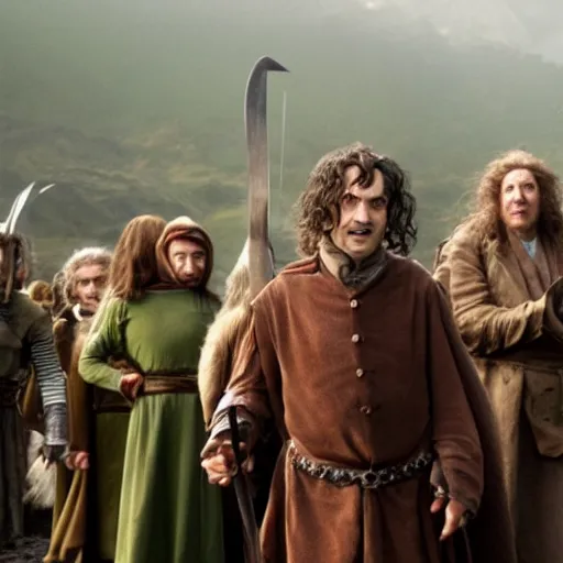 Mr Bean as one of the members of the fellowship of the, Stable Diffusion