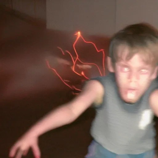 Prompt: real demon caught on film, photograph