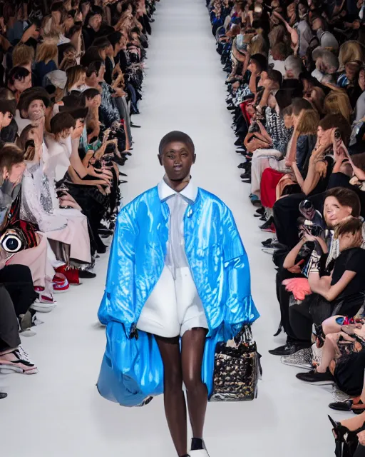 Image similar to hyperrealistic and heavy detailed balenciaga runway show of stranger things in the year 2122 , Leica SL2 50mm, vivid color, high quality, high textured