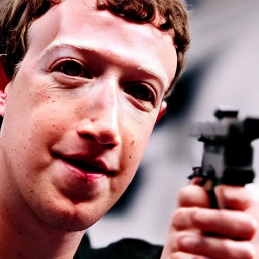 Image similar to Mark Zuckerberg as a cyborg in The Terminator