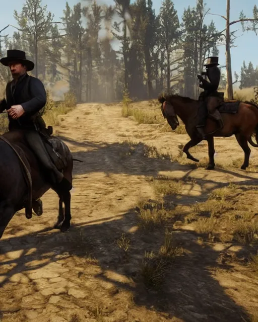 Image similar to Alex Jones is selling snake oil in RDR2, gameplay screenshot, close-shot. Realistic Graphics. Unreal Engine 5