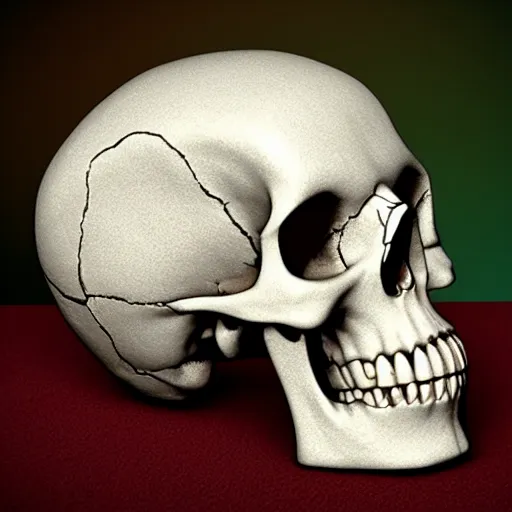 Image similar to half of human skull
