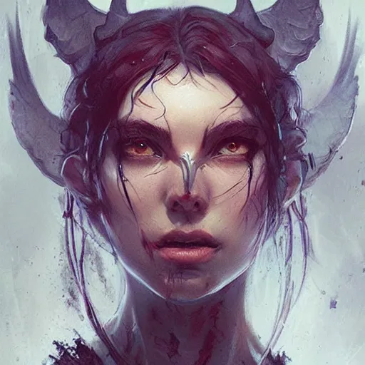 Prompt: slavic demon, ultra detailed artwork by greg rutkowski, artgerm, intricate details