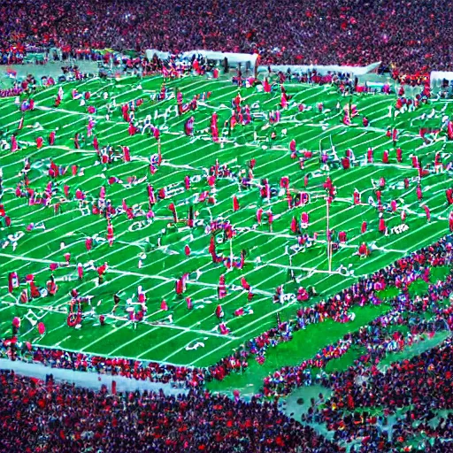 Image similar to football field filled with football players