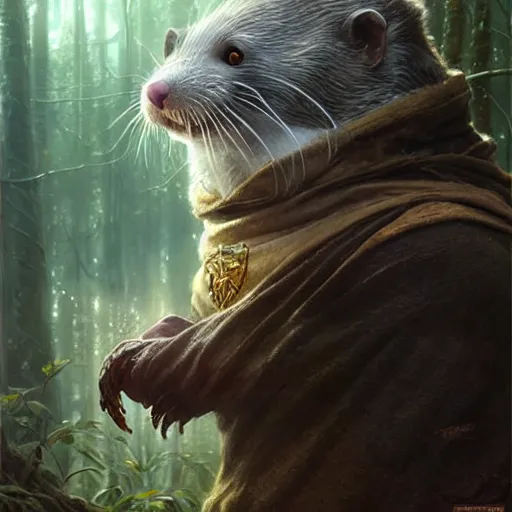 Prompt: A wizard otter, ultra realistic, concept art, intricate details, eerie, highly detailed, photorealistic, octane render, 8k, unreal engine, art by artgerm and greg rutkowski and alphonse mucha