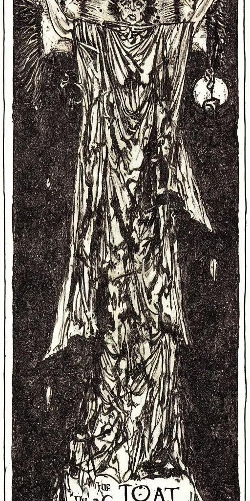 Image similar to the death tarot card by austin osman spare