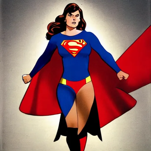 Image similar to lois lane wearing superman's outfit