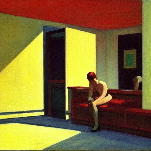 Image similar to Liminal space by Edward Hopper