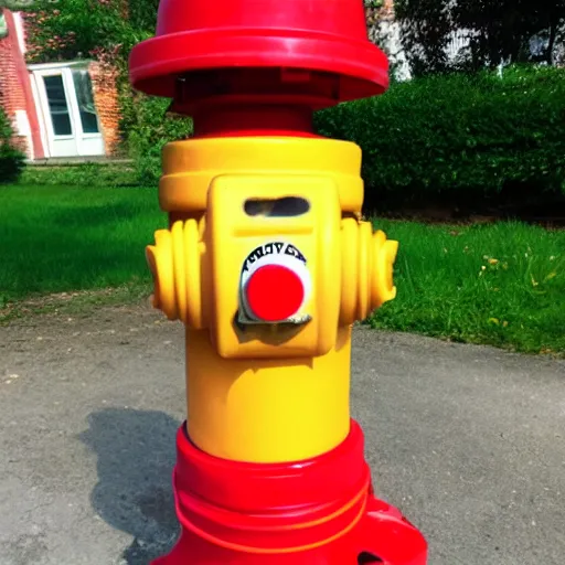 Image similar to a fire hydrant made of croissant