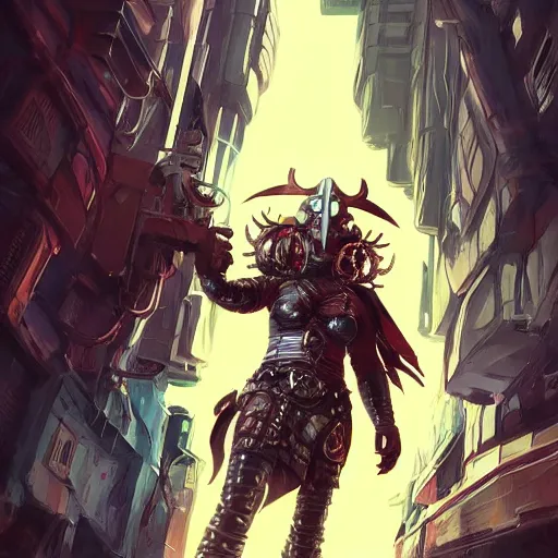 Image similar to cyberpunk viking helmet mask warrior goddess robot ninja fantasy, art gta 5 cover, official fanart behance hd artstation by jesper ejsing, by rhads, makoto shinkai and lois van baarle, ilya kuvshinov, ossdraws