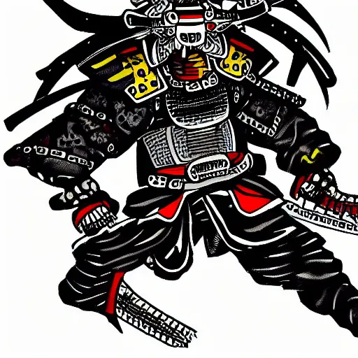 Image similar to a techno samurai