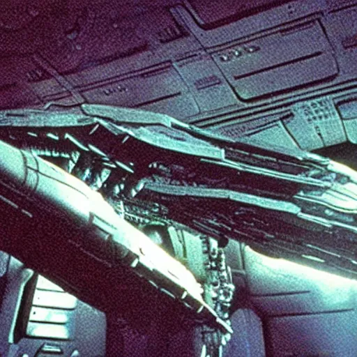 Prompt: the Nostromo spaceship of the Alien movie