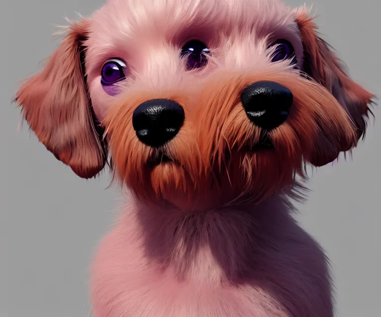 Prompt: high quality 3 d render hyperrealist very cute multipastel very fluffy dachshund, vray, smooth in the background, artstation, ultra detailed, octane render