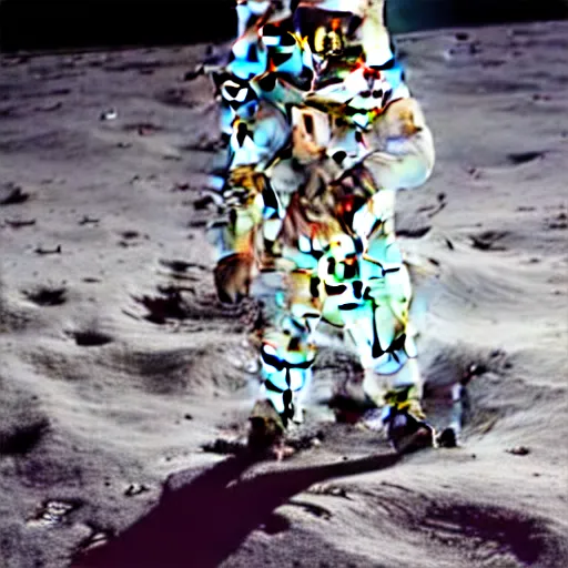 Prompt: michael stipe on the moon