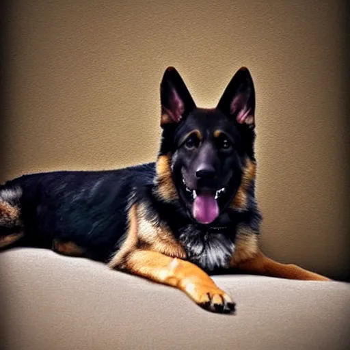 Image similar to a german shepherd waiting patiently for his owner to get home, photograph, hyper realistic,