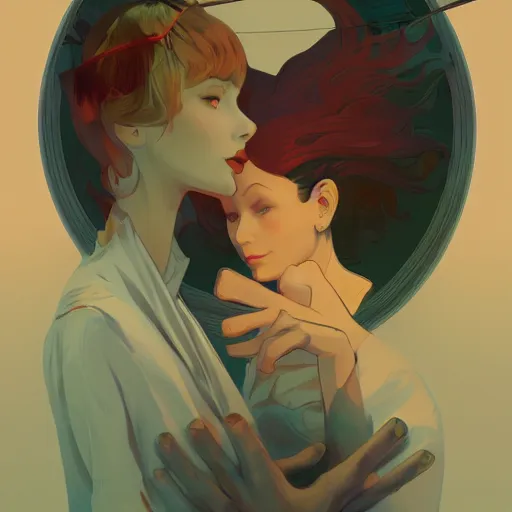 Prompt: truce is stranger than fiction, ambient lighting, 4 k, lois van baarle, ilya kuvshinov, rossdraws, alphonse mucha, jung gi kim, artstation