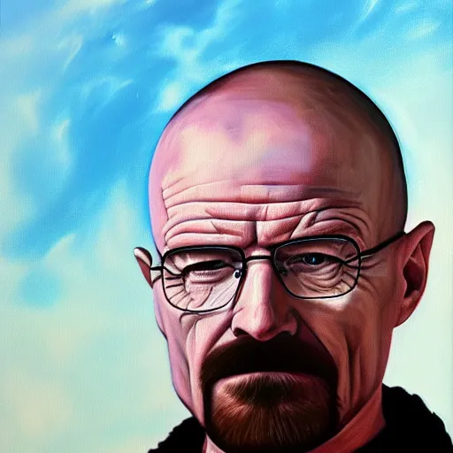 Prompt: walter white, oil on canvas