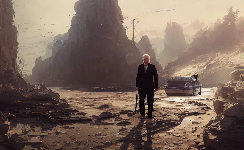 Image similar to highly detailed portrait of joe biden as a corpse, in gta v, stephen bliss, unreal engine, fantasy art by greg rutkowski, loish, rhads, ferdinand knab, makoto shinkai and lois van baarle, ilya kuvshinov, rossdraws, tom bagshaw, global illumination, radiant light, detailed and intricate environment