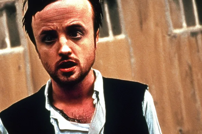 Image similar to jesse pinkman in reservoir dogs, film still