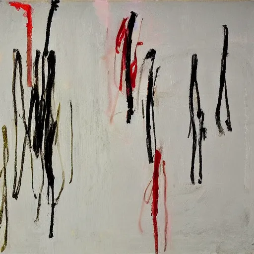 Image similar to a painting by cy twombly,