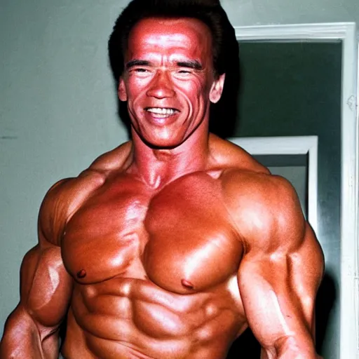 Prompt: Arnold Schwarzenegger dressing in drag