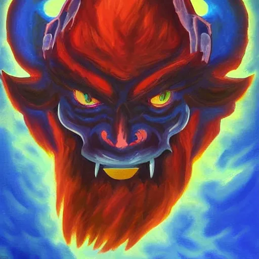 Image similar to dark beast ganon oil painting