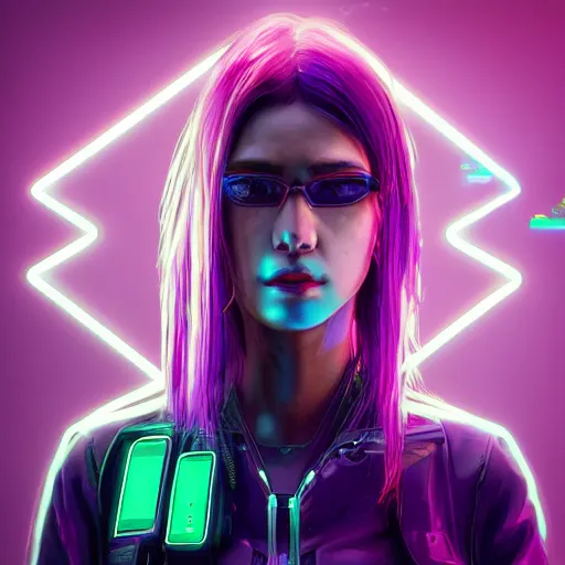 Image similar to “high detail portrait of a Cyberpunk girl, digital art, concept art, neon colors, studio lightning, high contrast, sharp focus, hiperrealist, photorealist, Artstation HQ, DeviantArt, cybernetics, techwear, urban samurai, netrunner, Shadowrun, Cyberpunk 2077, Deus Ex, 4k UHD, Unreal Engine 5”