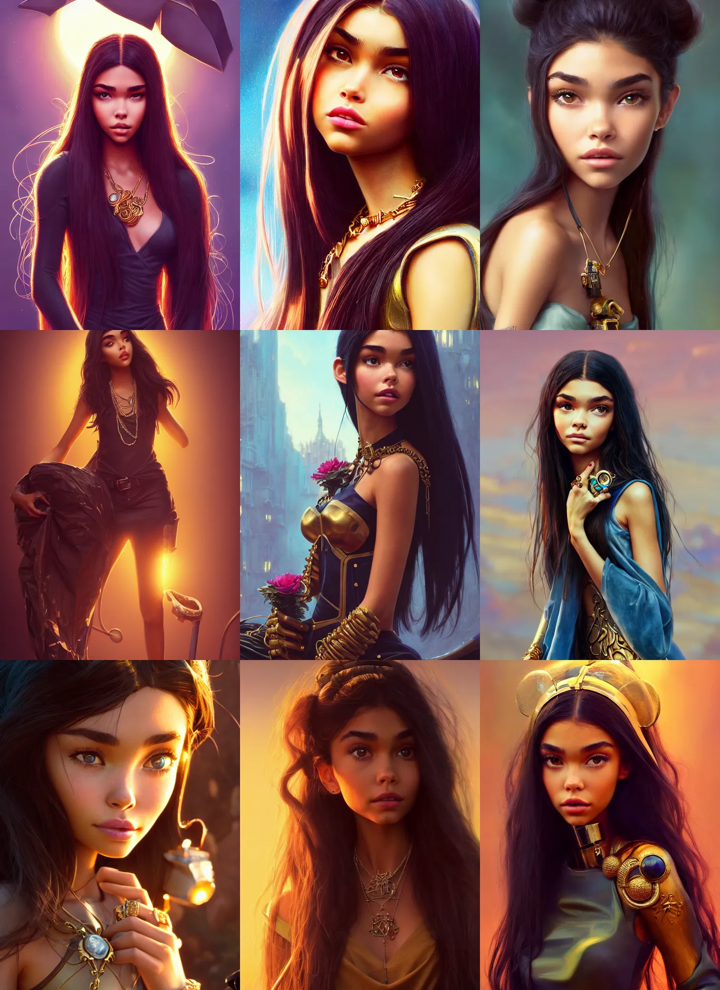 Prompt: madison beer as a garbage man | jewelry | glamorous oily soft polished rich alluring ornate modern | weta disney pixar movie still photo | hi - fructose, sci fi fantasy, golden ratio, smooth, octane render, sharp focus, artstation, concept art | rhads, artgerm, mucha |