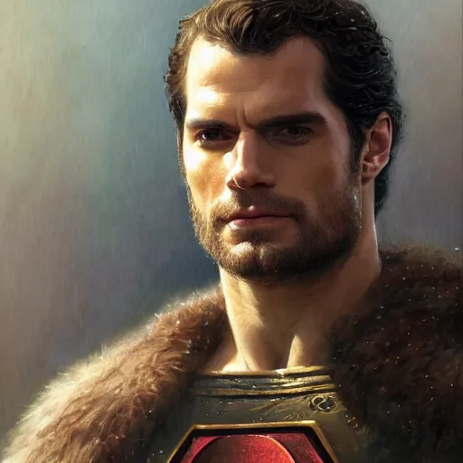 Image similar to henry cavill the king as a realistic fantasy d & d character, closeup portrait art by donato giancola and greg rutkowski, realistic face, digital art, trending on artstation