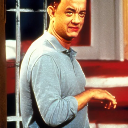 Prompt: tom hanks in america psycho