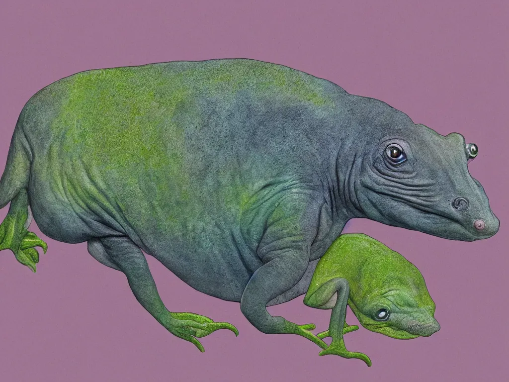 Image similar to tapir chameleon hybrid, hd, digital art, 4k, 8k