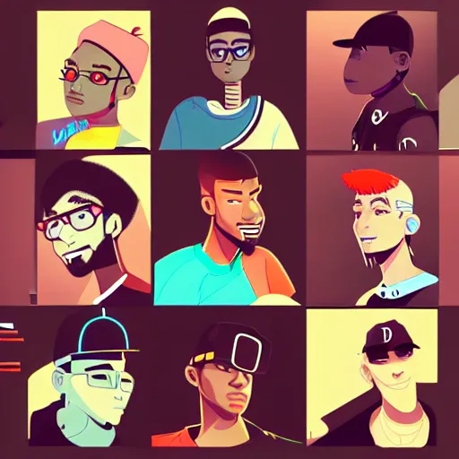 Image similar to 2 d character design, male rapper, vector art, digital art, portrait, 4 k, 8 k, sharp focus, smooth, illustration, concept art, music artist