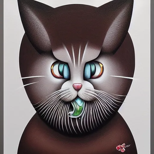 Prompt: cat by naoto hattori