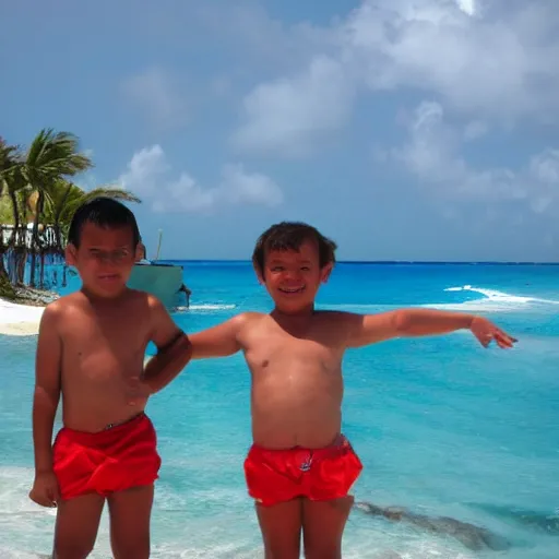 Image similar to nigel and lino as midgets in aruba