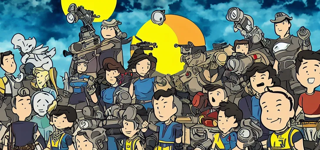 Prompt: Poster of Fallout the Anime Series