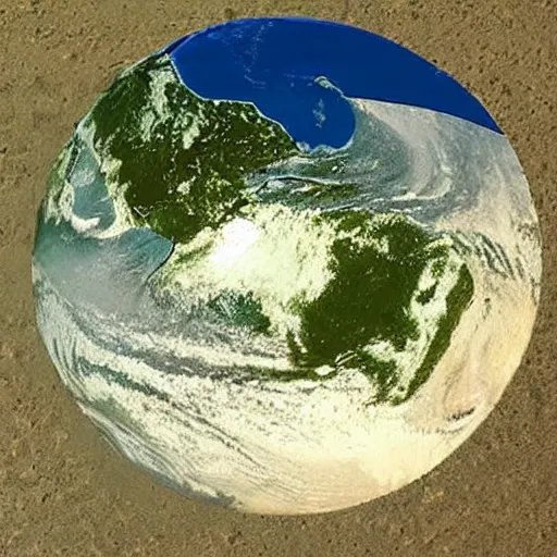 Image similar to NASA photograph of the Earth as a flat disc. From space. Earth is flat.