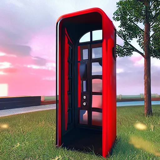 Image similar to pokemon that looks like a phone booth, trending on artstation unrealengine pokemon