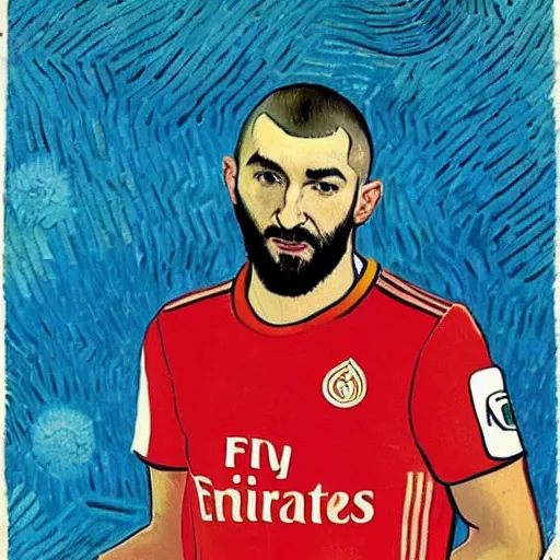 Image similar to benzema by van gogh