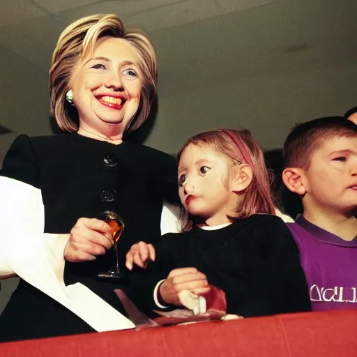 Prompt: hillary clinton is a witch who drinks children's blood