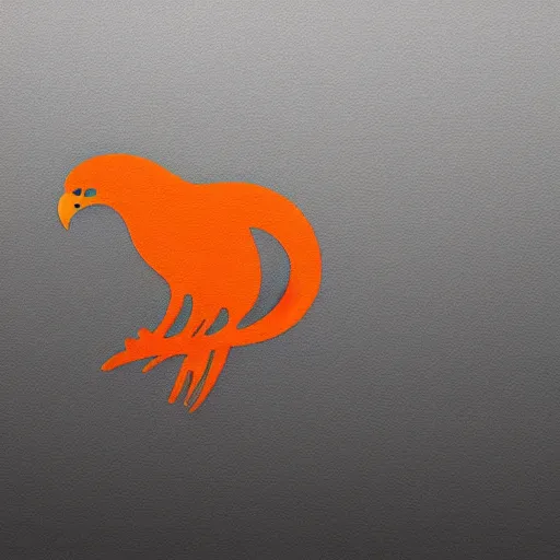 Image similar to Abstract orange high-end premium modern logo of a hawk perching on the letter H, featured on 99designs, gradient.