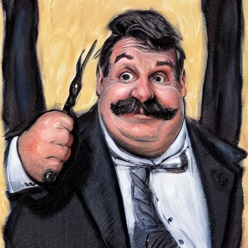 Prompt: mr. creosote, in the style of terry gilliam, detailed, 4 k