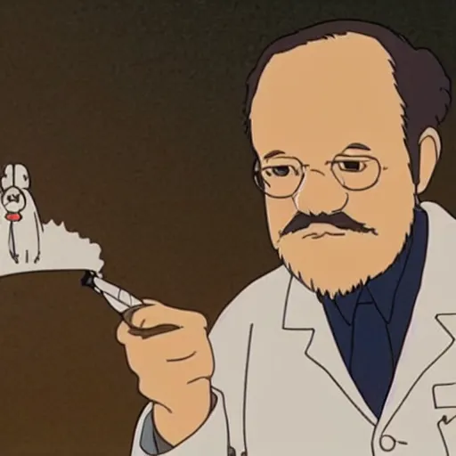 Prompt: louis pasteur in a studio ghibli movie