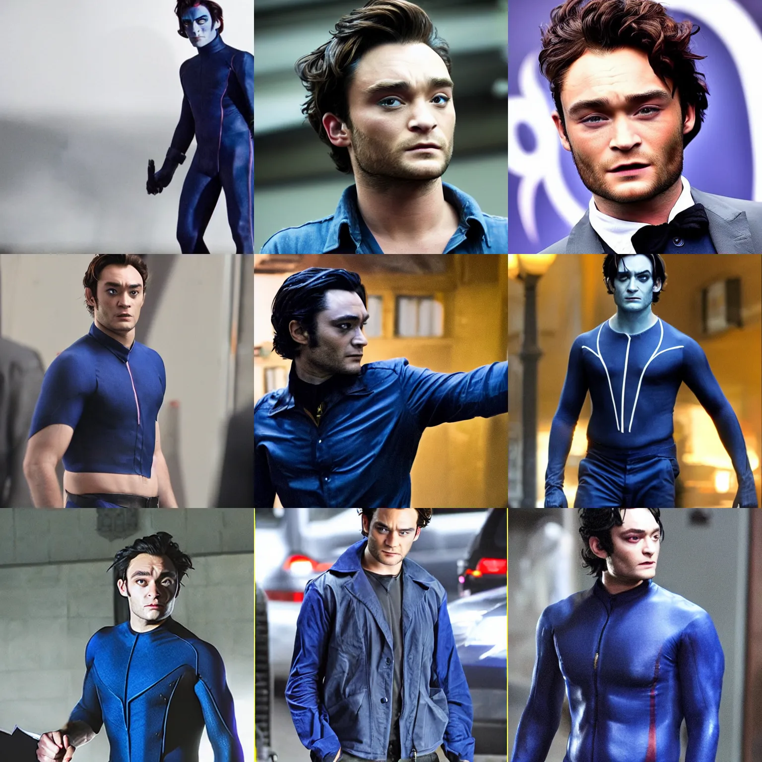 Prompt: ed westwick as nightcrawler