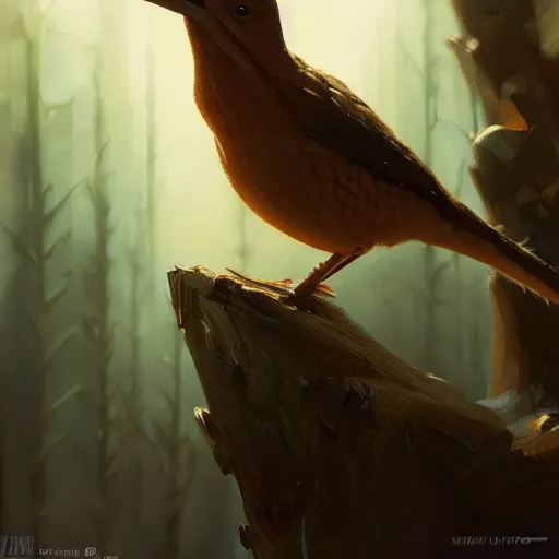 Prompt: spanish wren bird, reyezuelo in avila pinewood, 4 k, concept art, by wlop, ilya kuvshinov, artgerm, krenz cushart, greg rutkowski, pixiv. cinematic dramatic atmosphere, sharp focus, volumetric lighting, cinematic lighting, studio quality