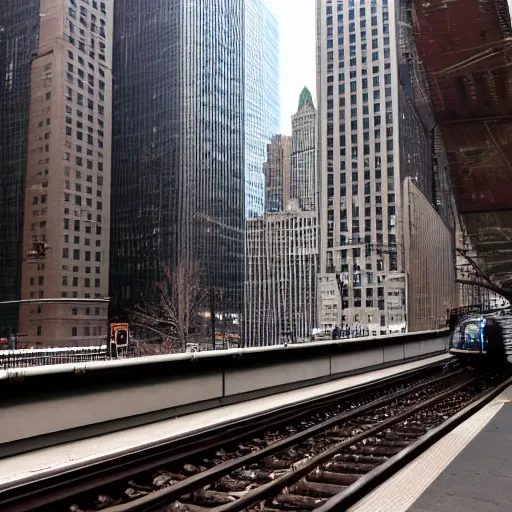 Image similar to view of New York from the Chicago Subway