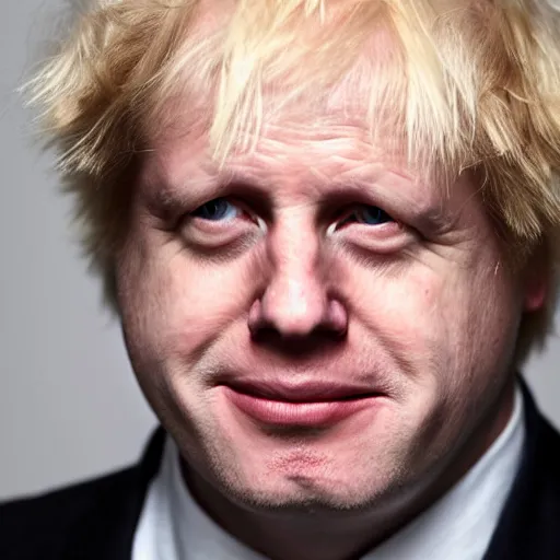 Prompt: Portrait of Boris Johnson gurning after taking too much MDMA