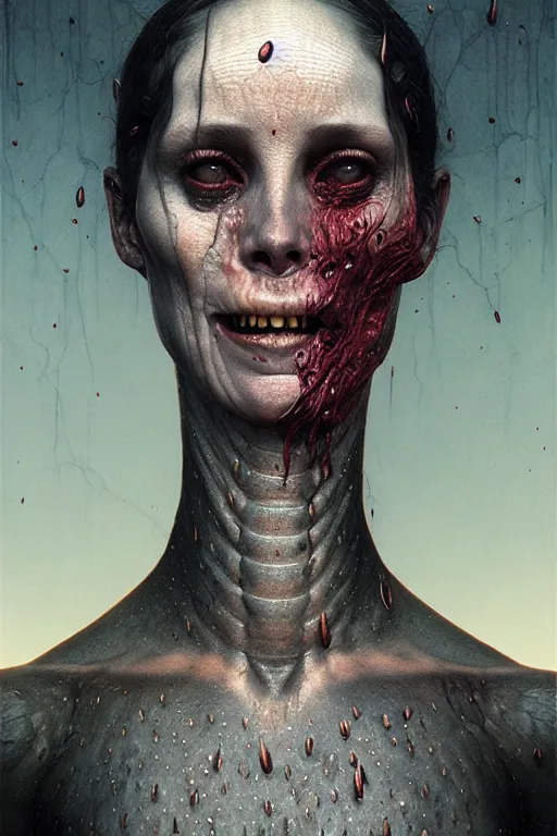 Prompt: lilith the mother of all monsters smiles, raining ash, fine art masterpiece, highly detailed dino valls wayne barlowe machiej kuciara, dramatic lighting, long shot, wide angle, uhd 8 k, sharp focus