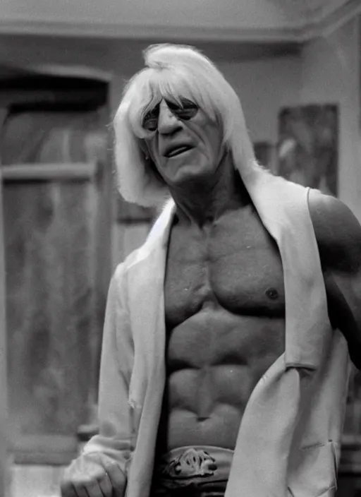 Image similar to film still of Jimmy Savile as Hulk in The Incredible Hulk, 4k